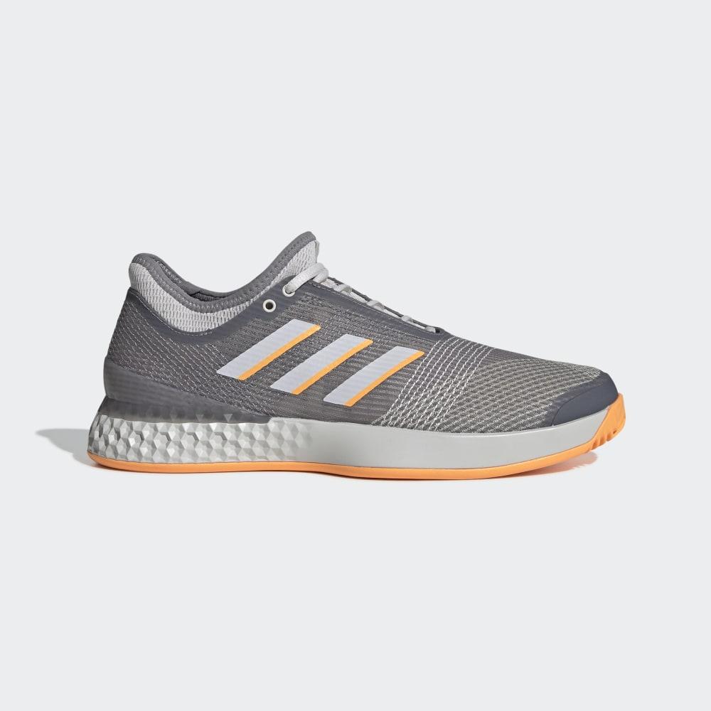 Adidas Men's Adizero Ubersonic 3 Tennis Shoes Grey/Orange Ireland EF1153